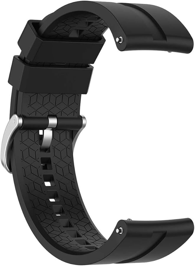 20mm Replacement Silicone Wrist Band Strap Compatible For Huawei Watch GT Elegant/Huawei Watch 2, Soft And Durable(Silicone Black)